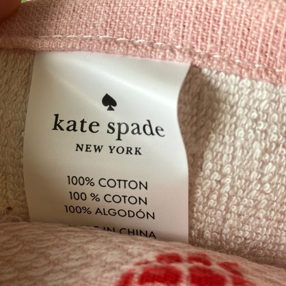Kate Spade: Pink Kitchen Towel-  Strawberry Berry Design- 100% cotton - Picture 6 of 10